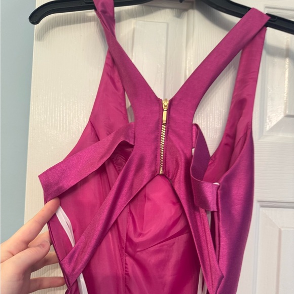 Pink Prom Dress Cage-Back Ballgown - Picture 6 of 11